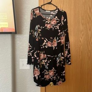 Floral long sleeved dress
